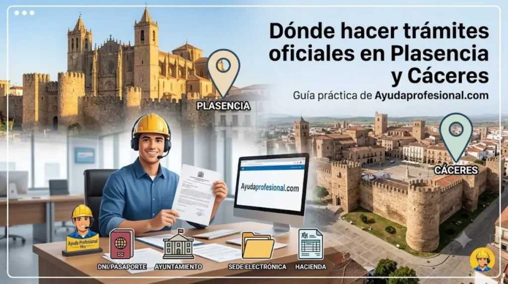 Dónde hacer trámites oficiales en Plasencia y Cáceres
