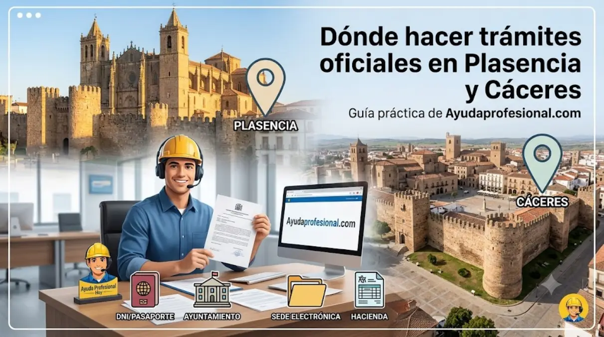 Dónde hacer trámites oficiales en Plasencia y Cáceres